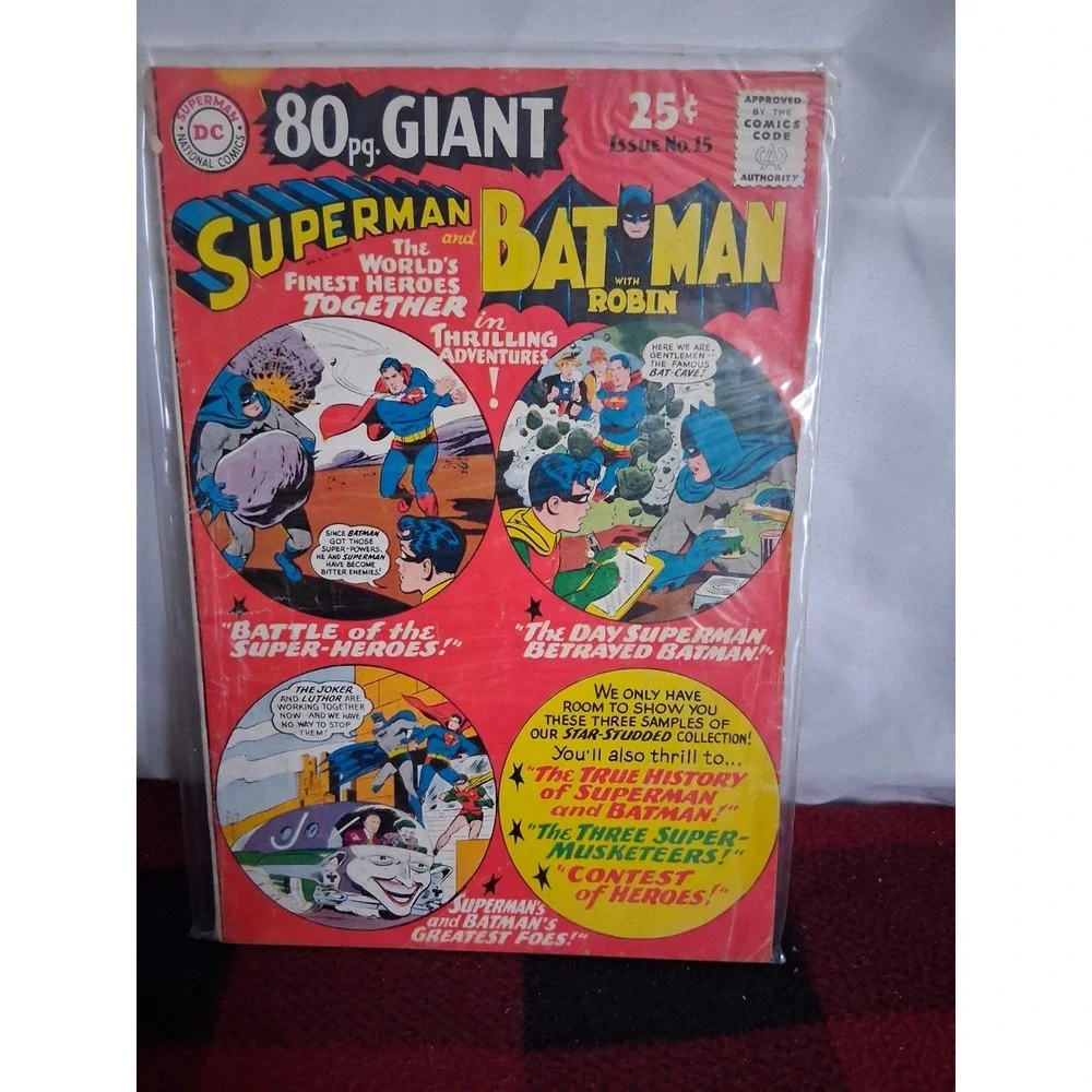 DC Comics 80 pg. Giant Superman Batman Robin #15 (1965) Silver Age Comic